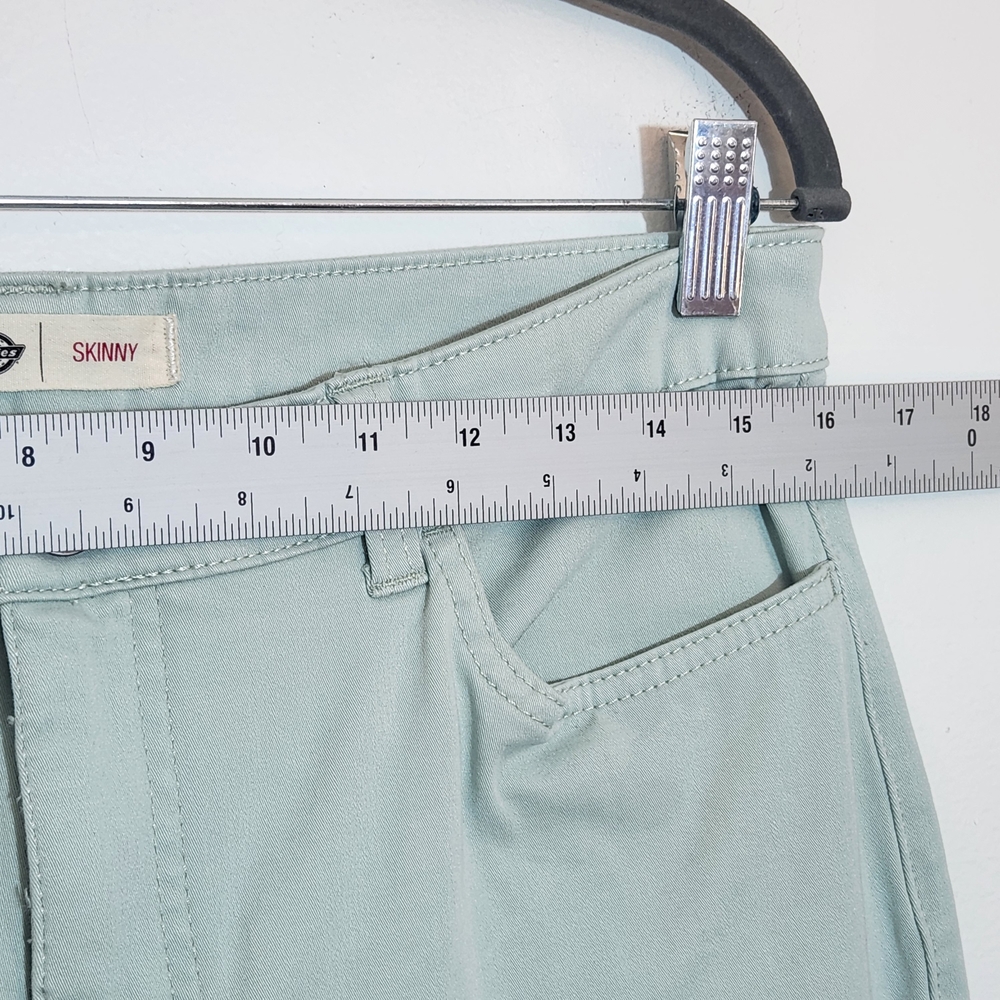 Dickies Mint Green Stretch Twill Skinny Pants Size 8 - Picture 5 of 10